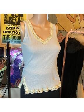 Wet Seal Blue Lace Tank Top